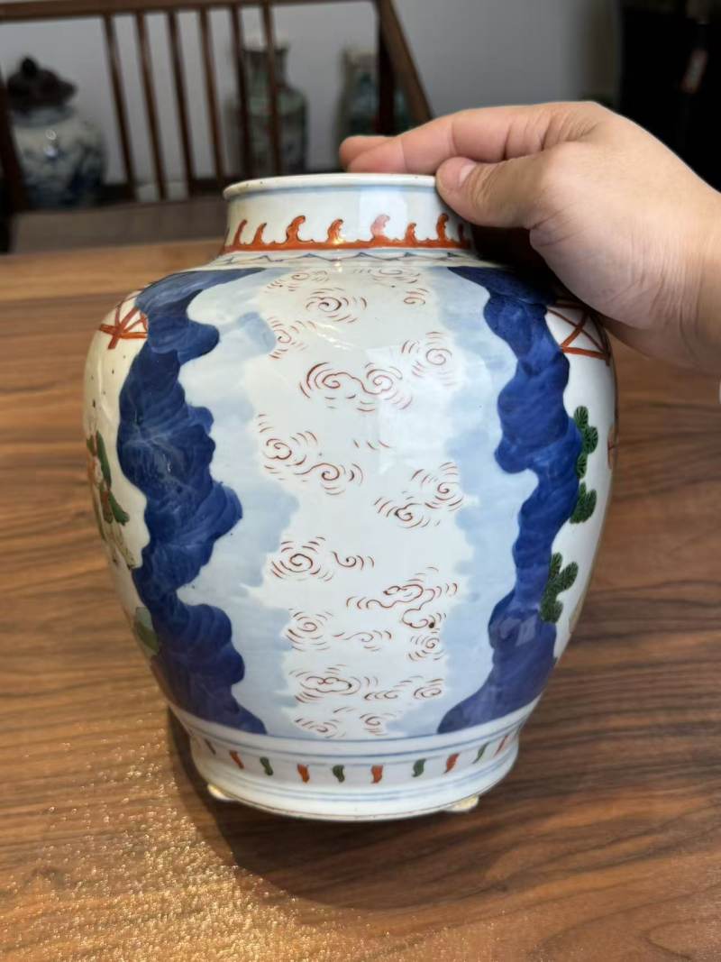清晚期 五彩四妃十六子罐 - 图8
