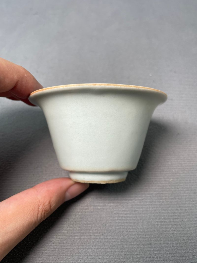 明晚期  白釉茶圆 - 图9