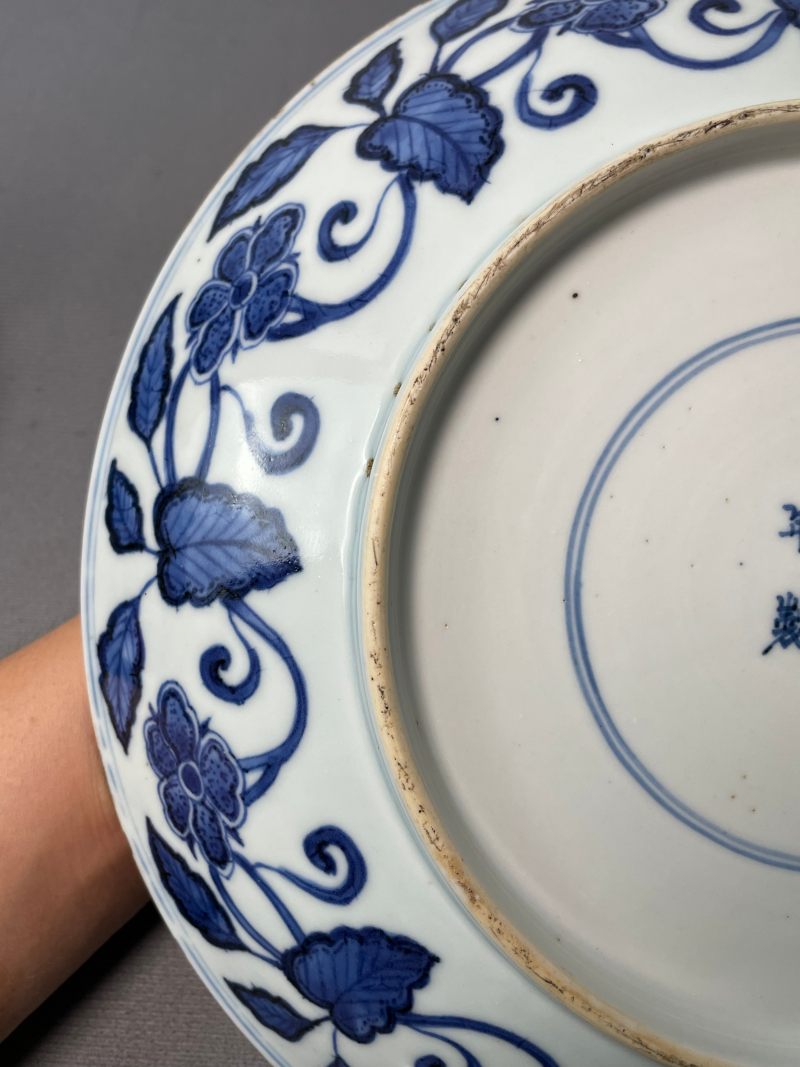 清雍正 仿宣窑青花花果纹盘 - 图18