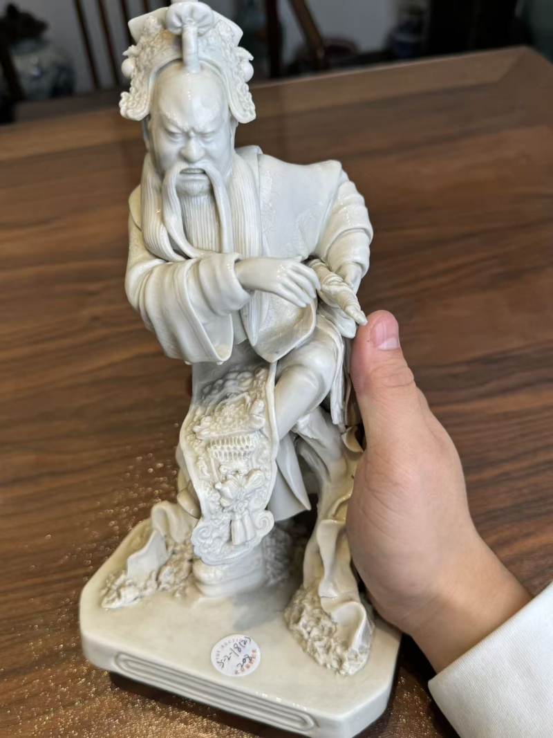 清晚期 德化三英塑像一组 - 图4