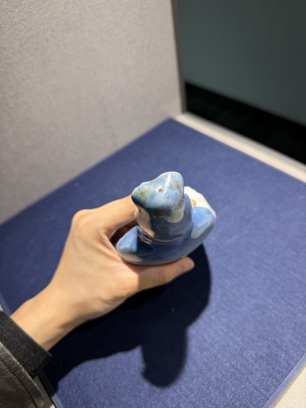 清 青花及粉彩瓷塑一组 - 图13