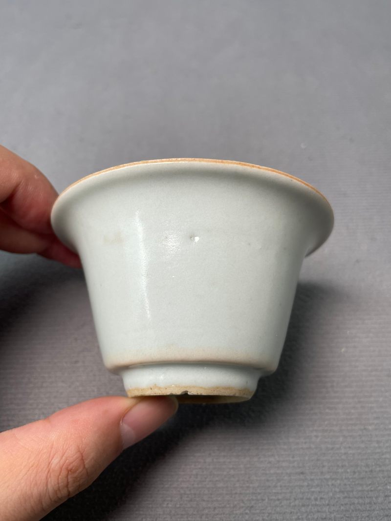 明晚期  白釉茶圆 - 图10