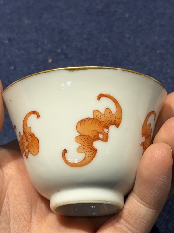 清同治 矾红外云蝠内行酒令酒盅（一套十只） - 图25