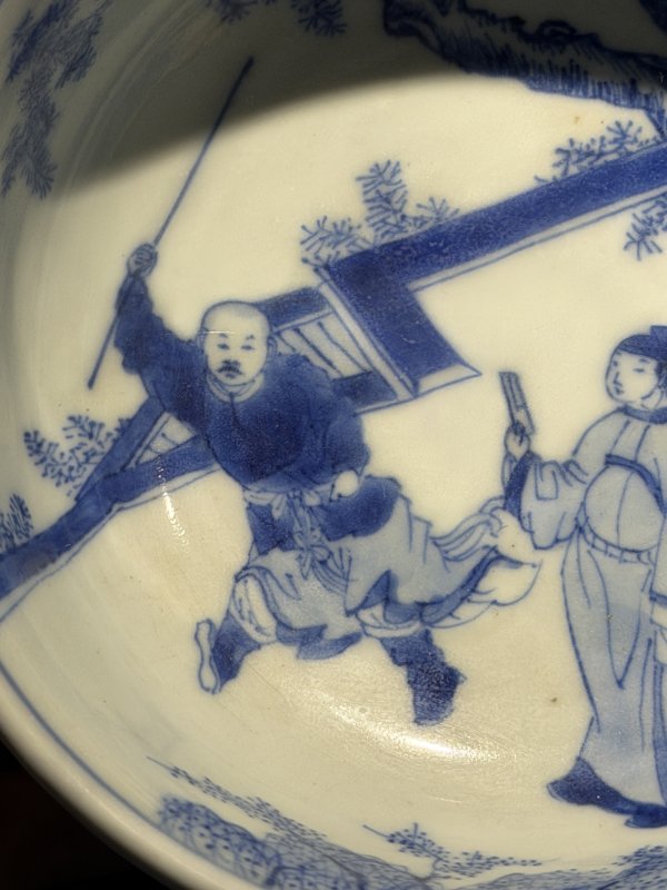 清康熙 青花西厢记故事图海腹碗 - 图10