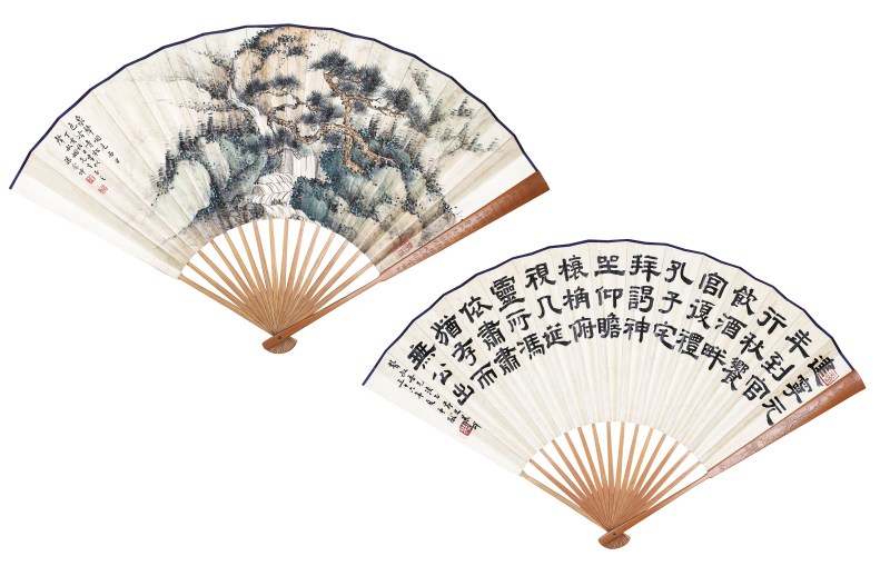 孙念坤 山水、彭猷 隶书