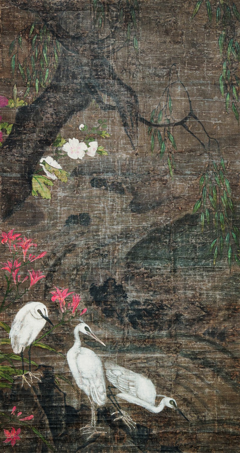 林良 绢本花鸟轴 - 图1