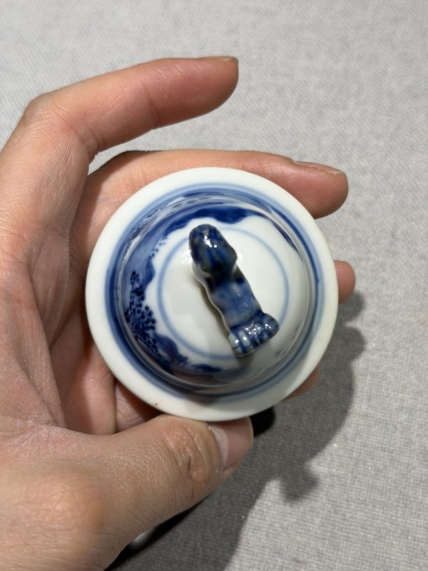 清 粉彩及青花杯、盘瓶一组十二件 - 图14