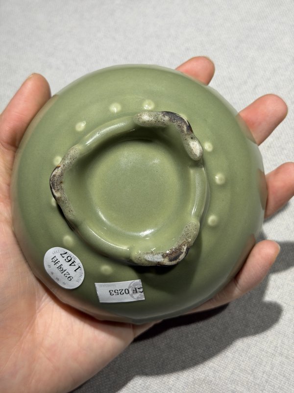 明 景德镇窑仿龙泉青釉鼓钉洗 - 图7