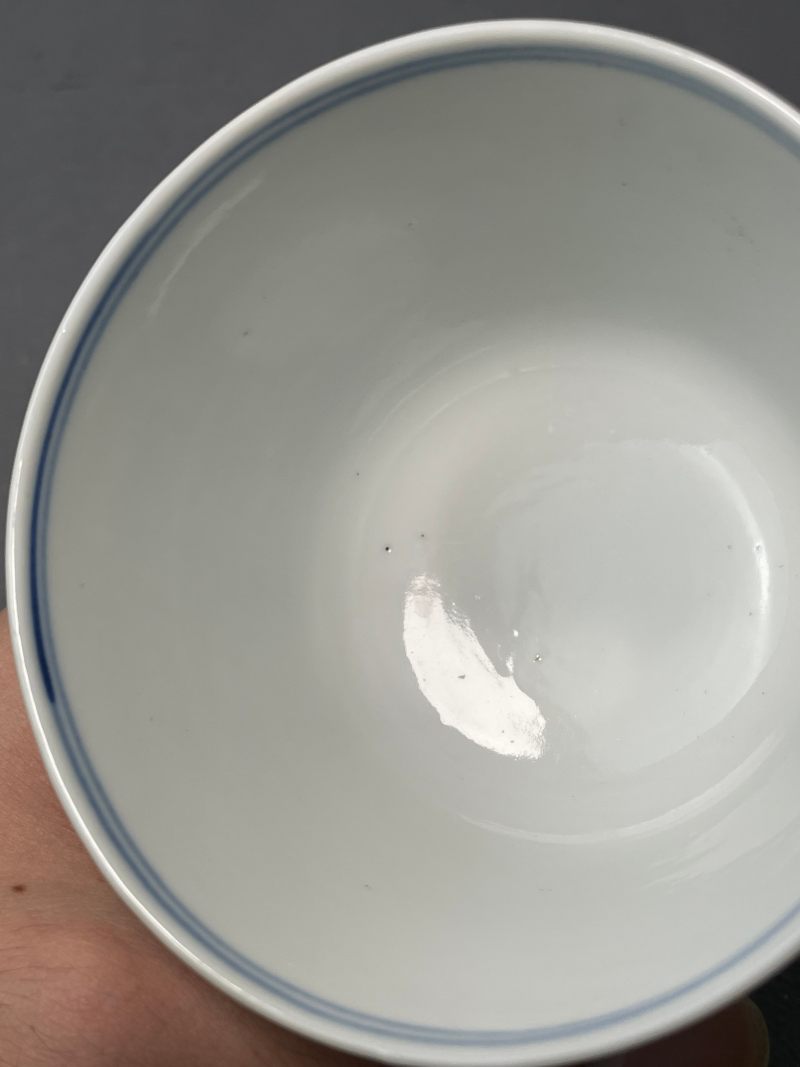 清宣统 “江西瓷业公司”青花粉彩瓜果纹杯 - 图14