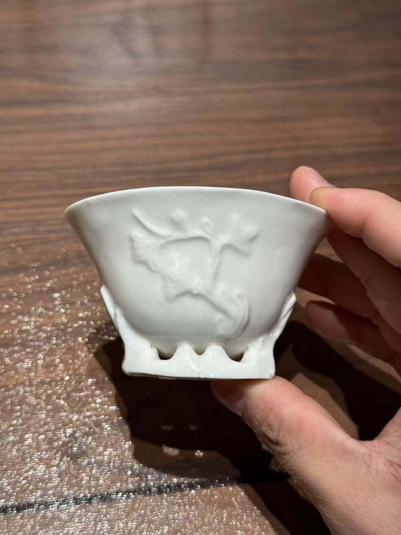 清 德化兰花杯 - 图3