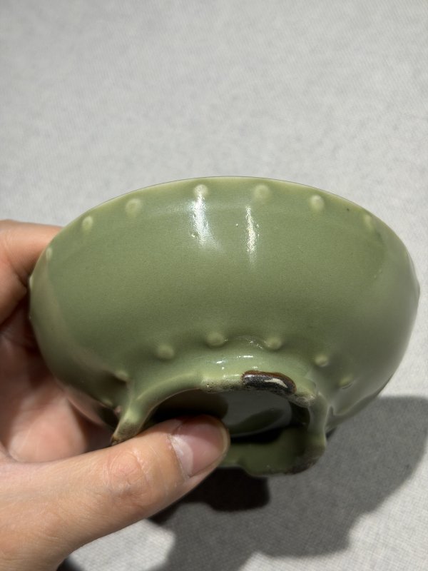 明 景德镇窑仿龙泉青釉鼓钉洗 - 图8