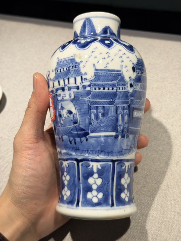 清 粉彩及青花杯、盘瓶一组十二件 - 图16