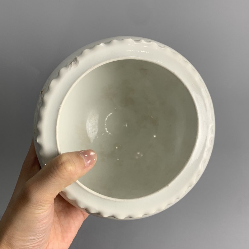 明代 白釉花口钵 - 图7