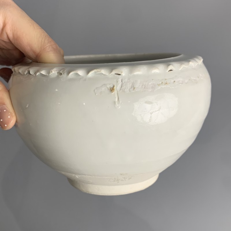 明代 白釉花口钵 - 图9