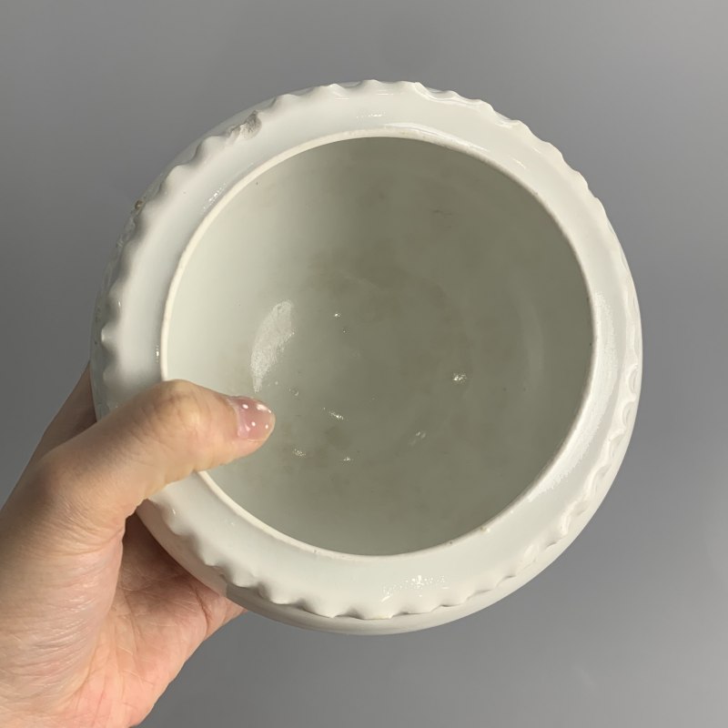 明代 白釉花口钵 - 图10