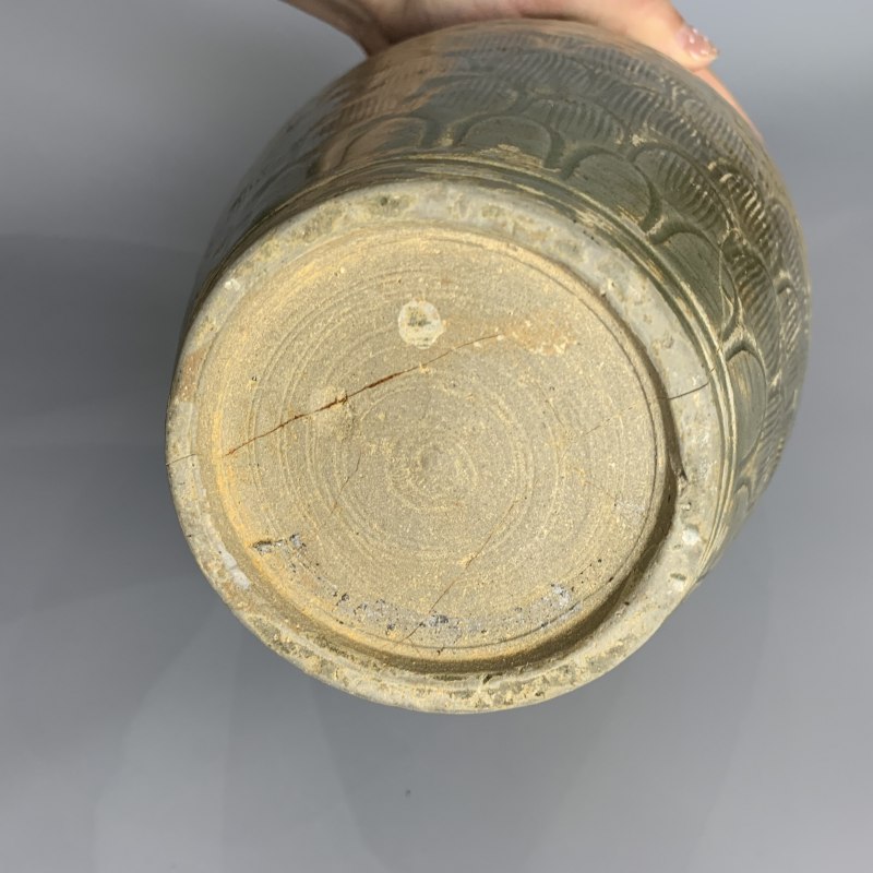 明代 青黄釉刻鸾凤和鸣梅瓶 - 图7