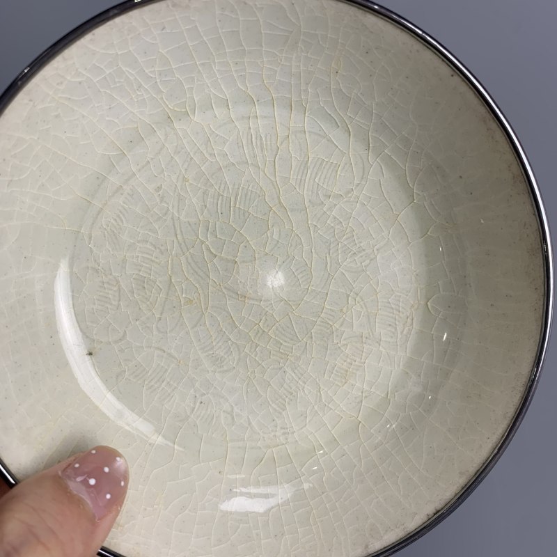 明代 青白釉刻花洗 - 图5