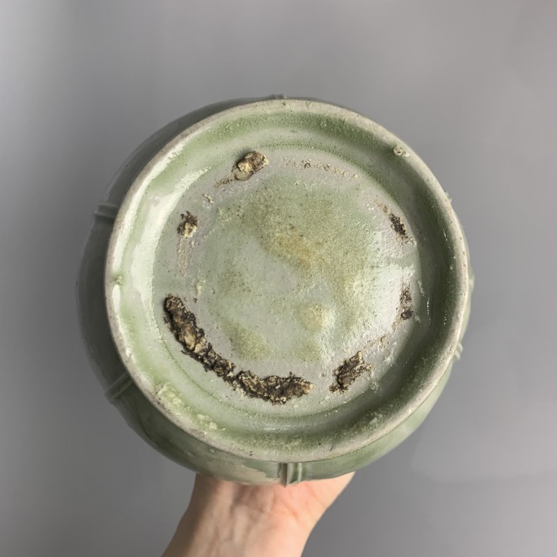 明代 青釉刻花执壶 - 图15