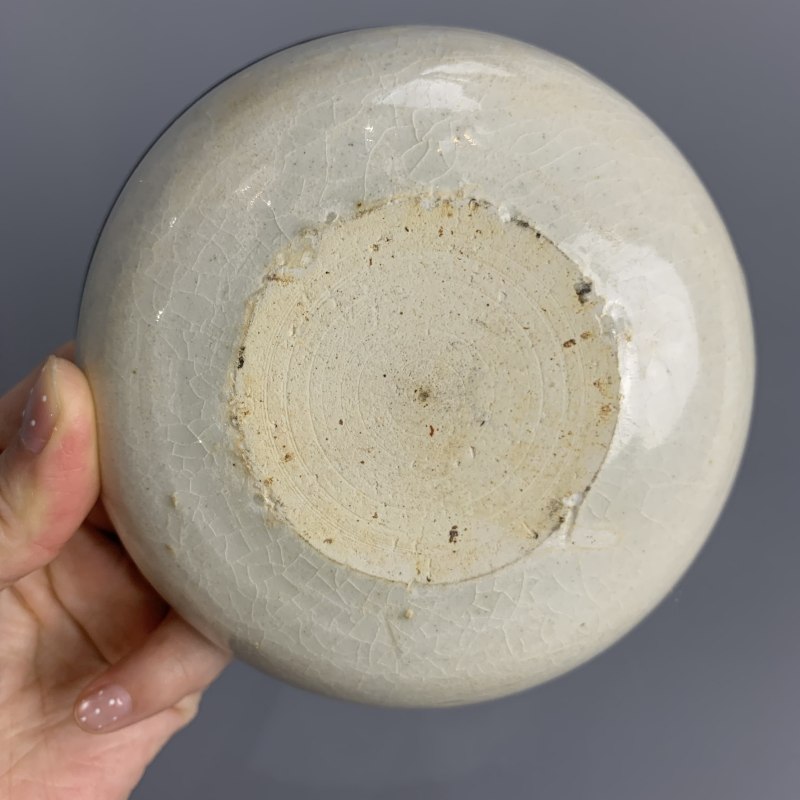 明代 青白釉刻花洗 - 图8