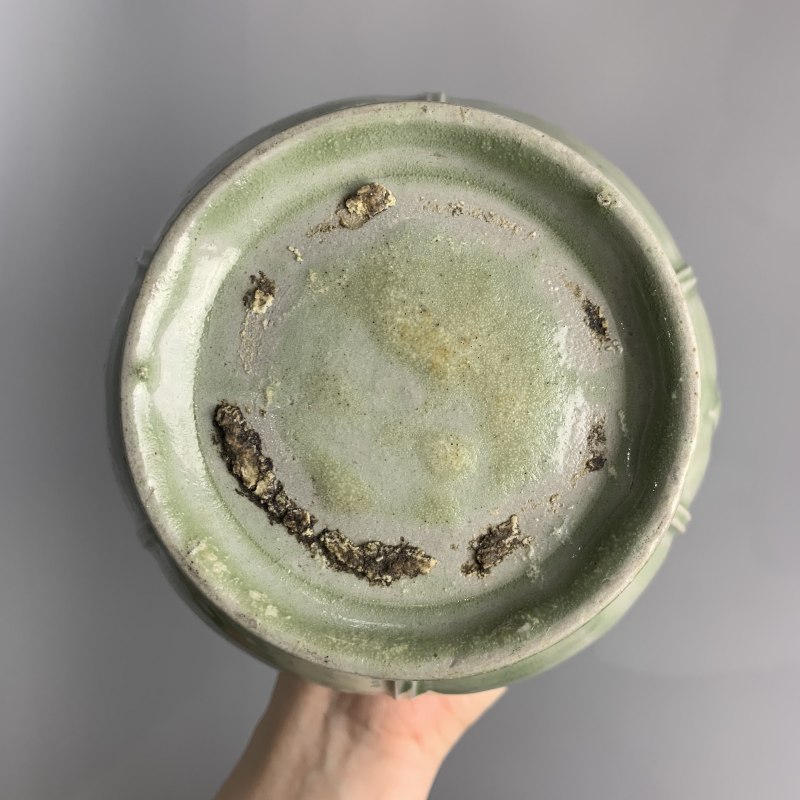 明代 青釉刻花执壶 - 图17