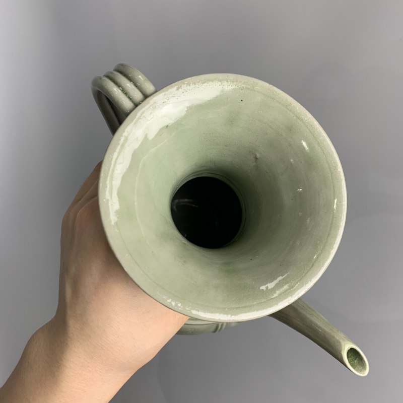 明代 青釉刻花执壶 - 图18