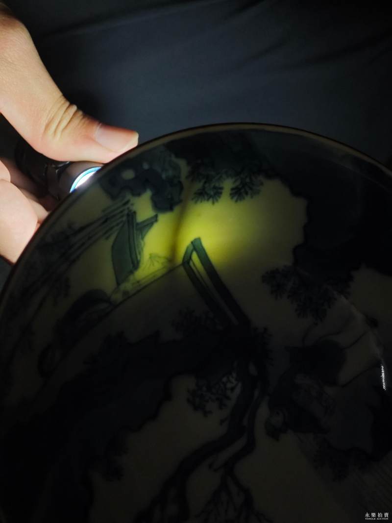 清康熙 青花人物纹盘 - 图6