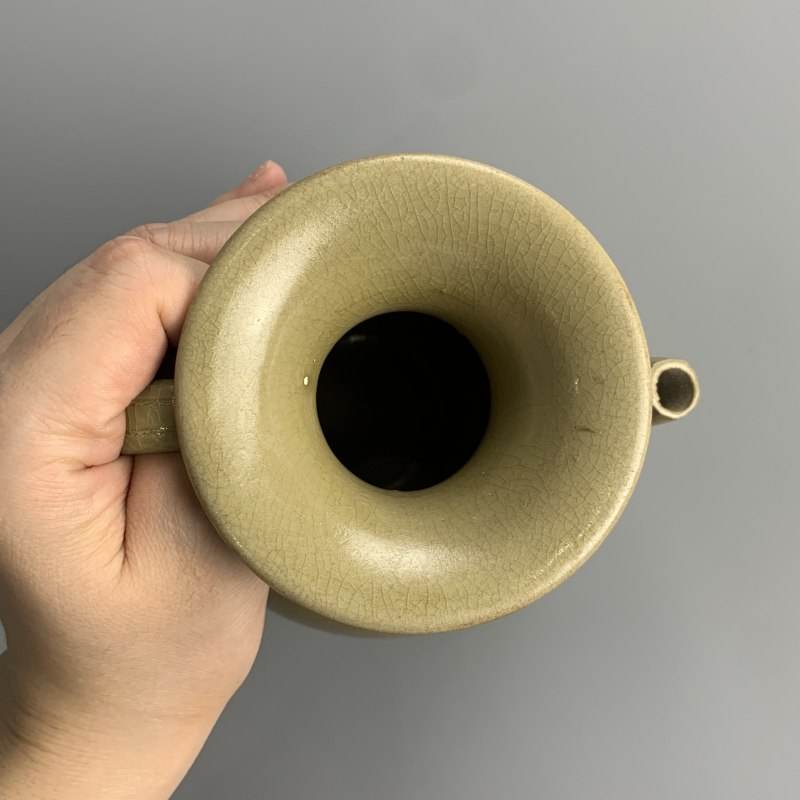 明代 青釉刻花执壶 - 图7