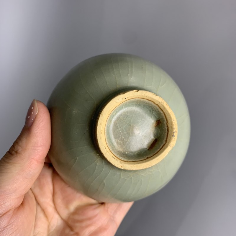 明代 龙泉窑青釉芒口杯 - 图7