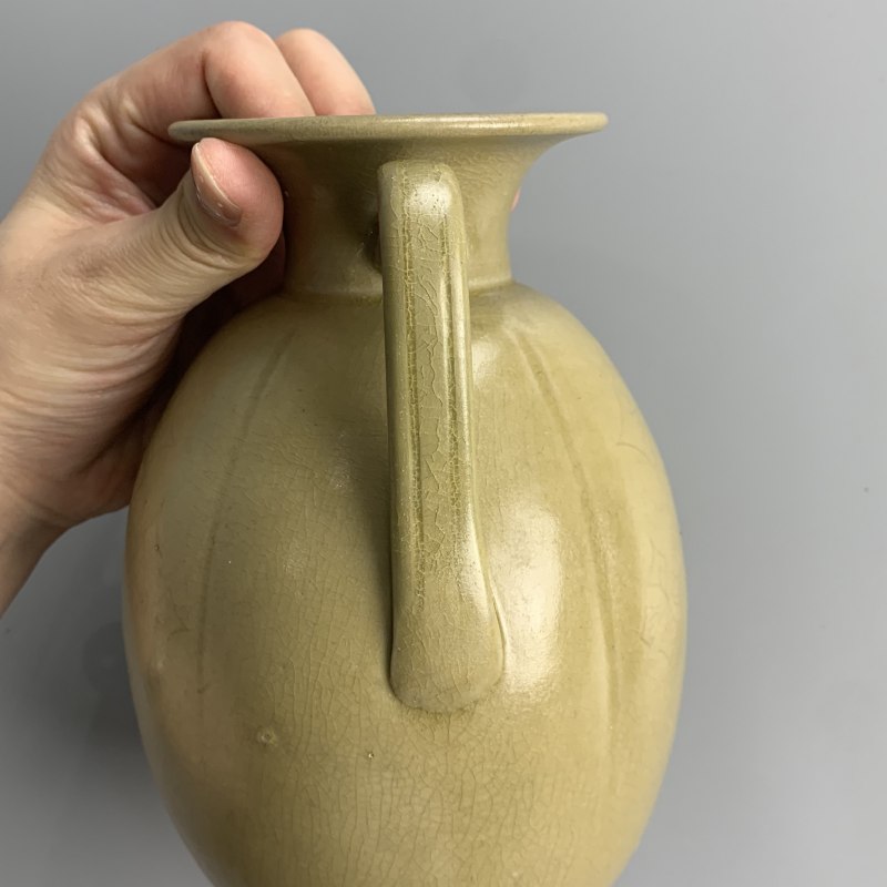 明代 青釉刻花执壶 - 图8