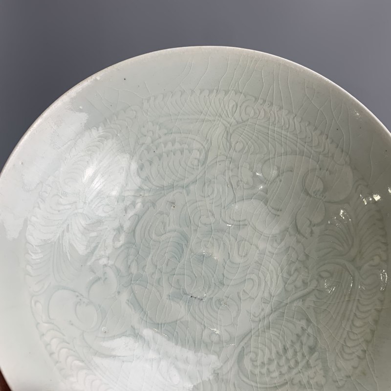 明代 青白釉刻娃娃碗 - 图13