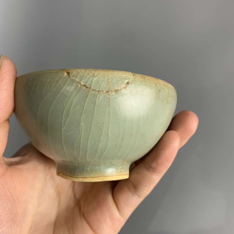 明代 龙泉窑青釉芒口杯 - 图11
