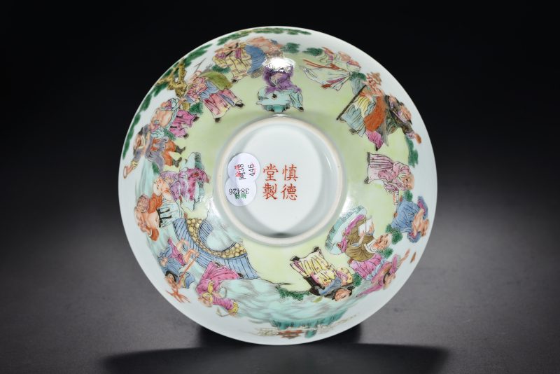 清 粉彩十八罗汉纹碗 - 图7