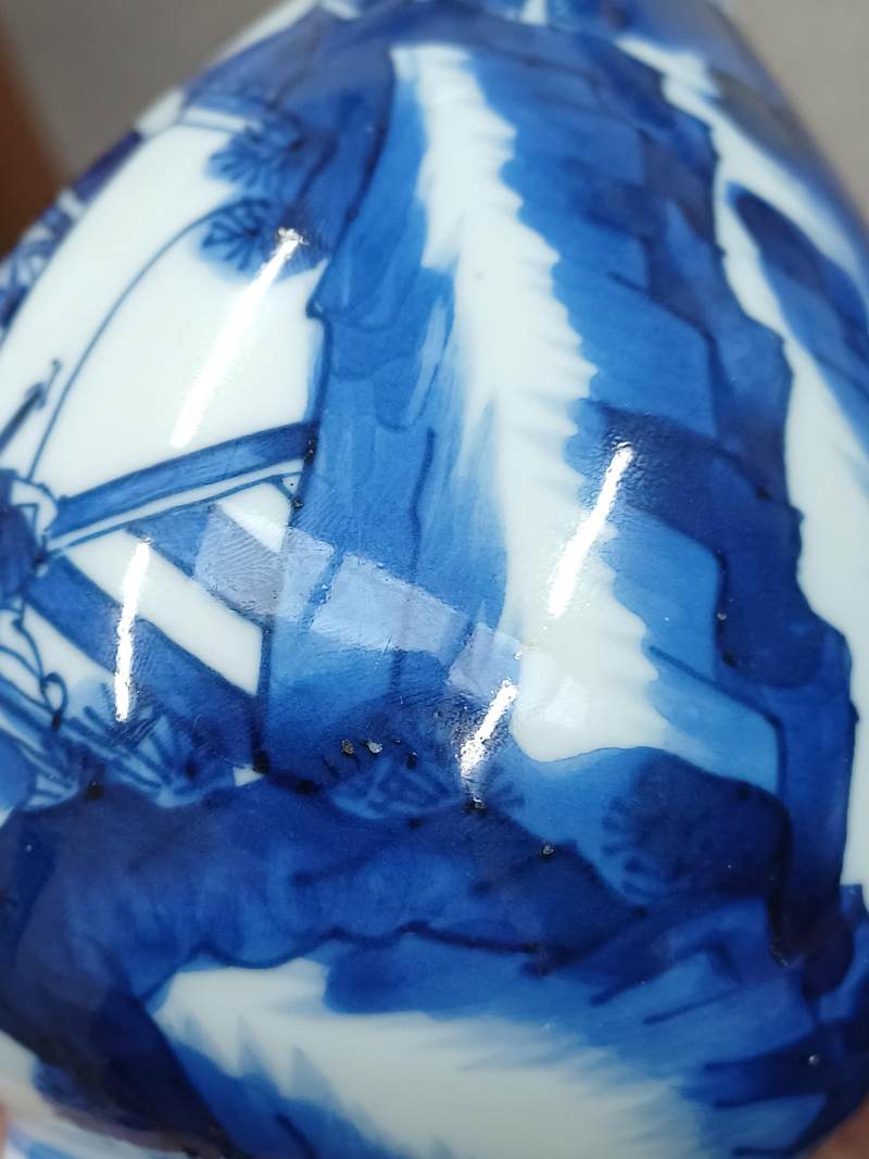 清康熙 青花韓信故事圖玉壺春瓶 | Santos Collection | A fine Chinese blue and white 'Han Xin' pear-shaped vase, Qing dynasty, Kangxi period - 图5