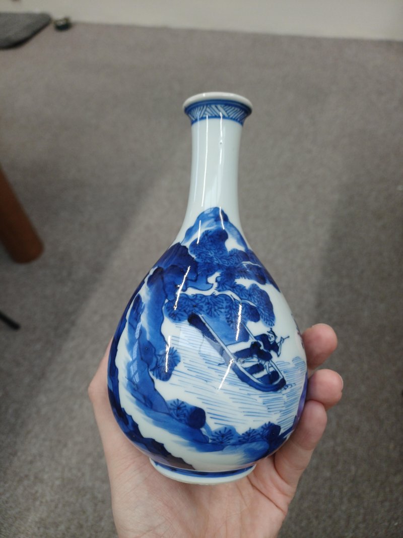 清康熙 青花韓信故事圖玉壺春瓶 | Santos Collection | A fine Chinese blue and white 'Han Xin' pear-shaped vase, Qing dynasty, Kangxi period - 图6