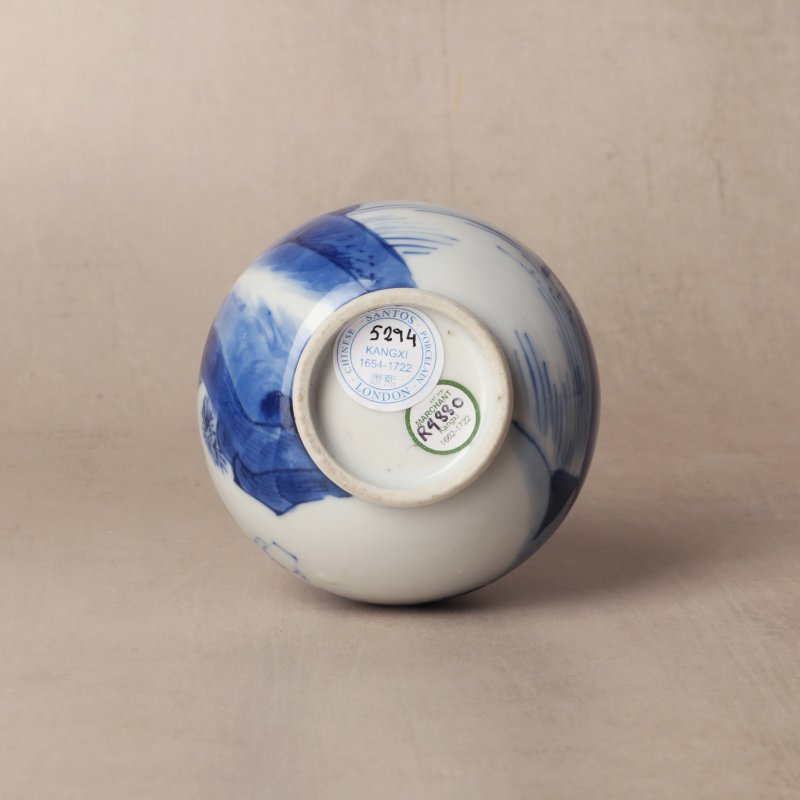 清康熙 青花漁夫圖瓶 | Santos Collection | A fine Chinese blue and white 'fishermen' vase, Qing dynasty, Kangxi period - 图22