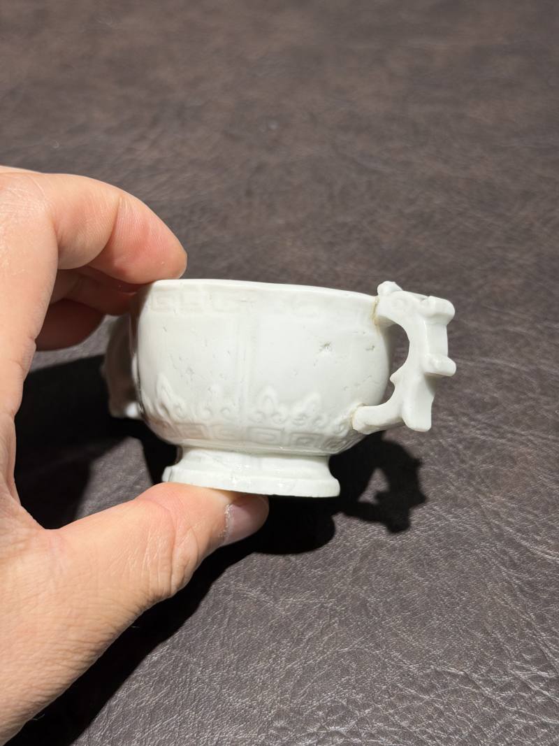清康熙 德化窑双龙杯 - 图6