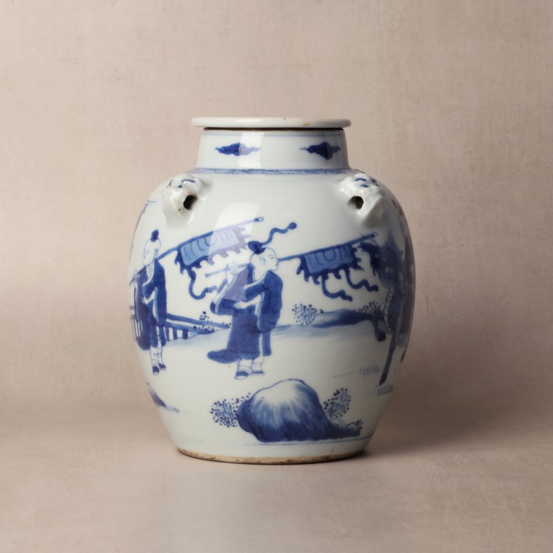 清康熙 青花嬰戲圖酒壺 | Santos Collection | A Chinese blue and white 'boys' wine pot, Qing dynasty, Kangxi period - 图2