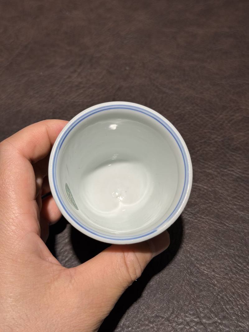 清康熙 青花花鸟纹铃铛杯 - 图6