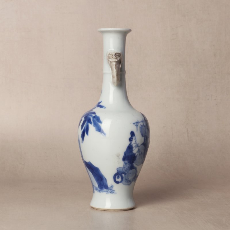 清康熙 青花奏樂圖雙耳瓶 | Santos Collection | A fine Chinese blue and white 'musicians' twin-handled vase, Qing dynasty, Kangxi period - 图20