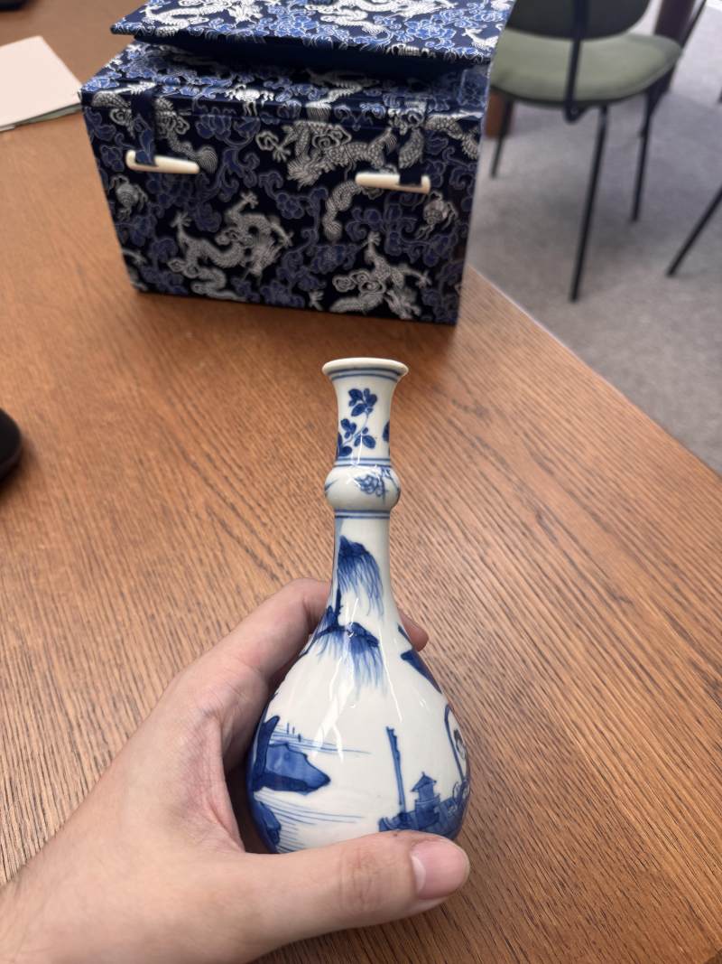 清康熙 青花漁夫圖瓶 | Santos Collection | A fine Chinese blue and white 'fishermen' vase, Qing dynasty, Kangxi period - 图23