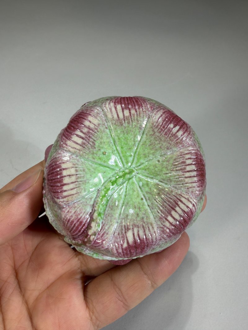 清中期 粉彩仿生荷花花形水盂 - 图8