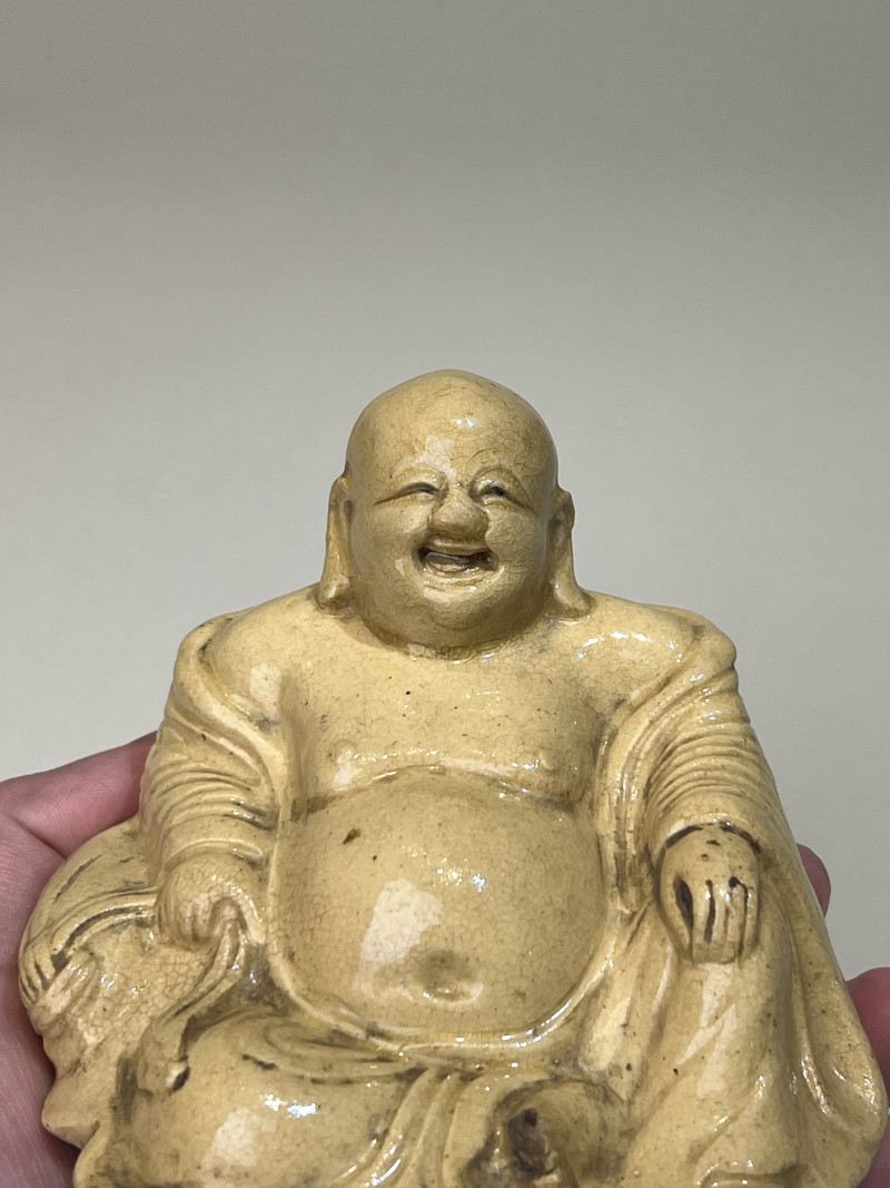明 宜兴窑弥勒佛坐像 - 图6