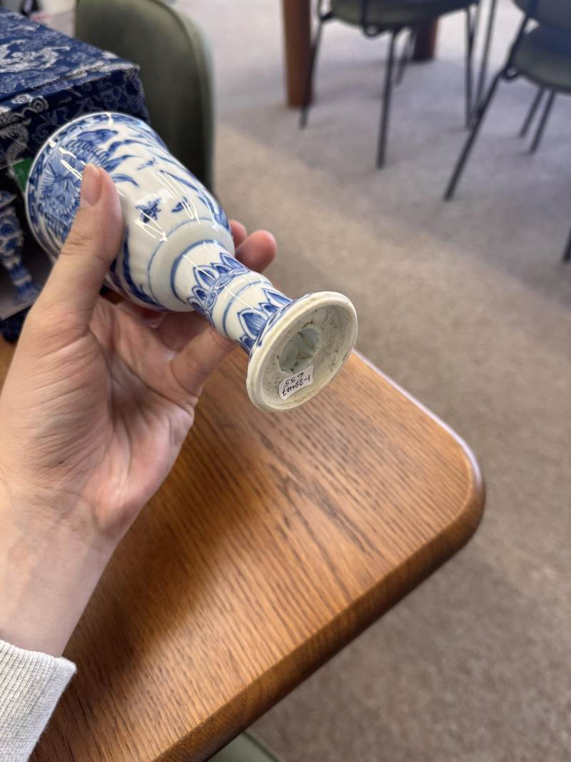清康熙 青花花卉紋高足盃 | Santos Collection | A Chinese blue and white goblet, Qing dynasty, Kangxi period - 图14