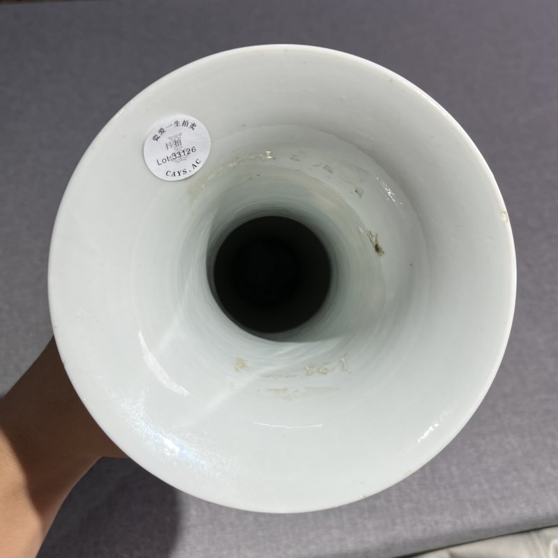 清晚期粉彩花卉花觚 - 图9