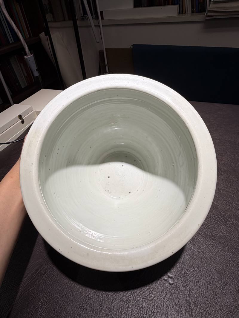 清乾隆 青花山水纹卷缸 - 图8