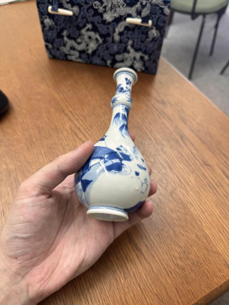 清康熙 青花漁夫圖瓶 | Santos Collection | A fine Chinese blue and white 'fishermen' vase, Qing dynasty, Kangxi period - 图24