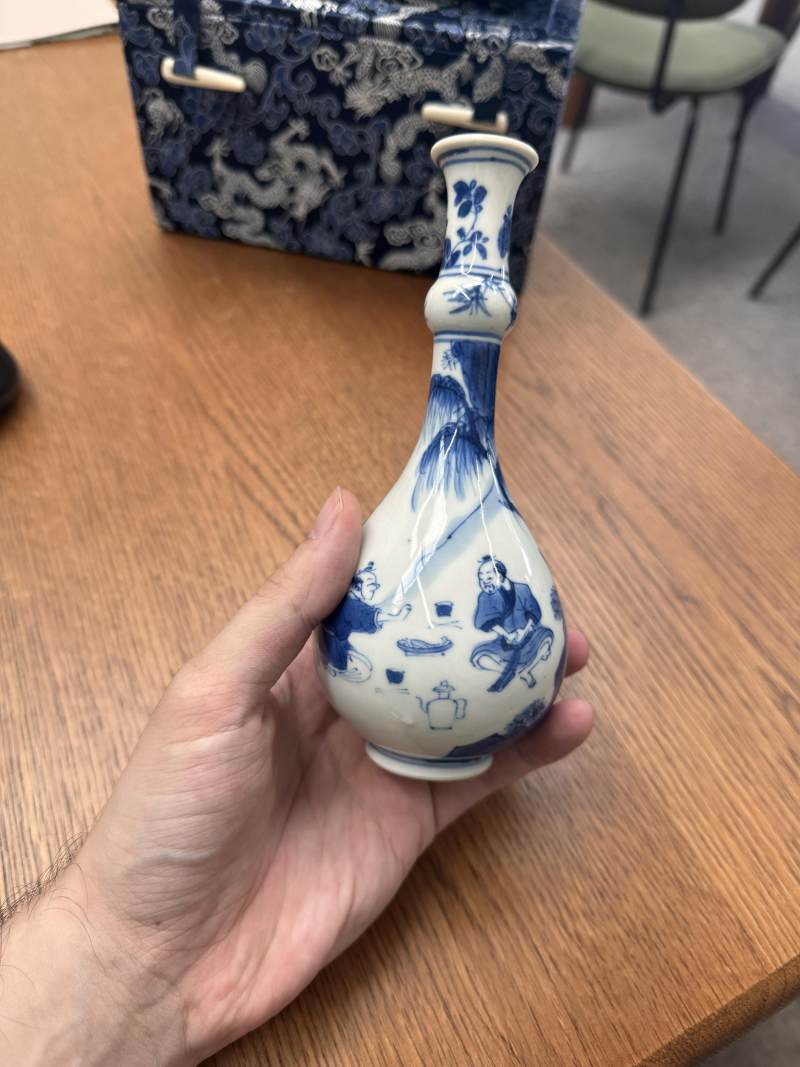 清康熙 青花漁夫圖瓶 | Santos Collection | A fine Chinese blue and white 'fishermen' vase, Qing dynasty, Kangxi period - 图14