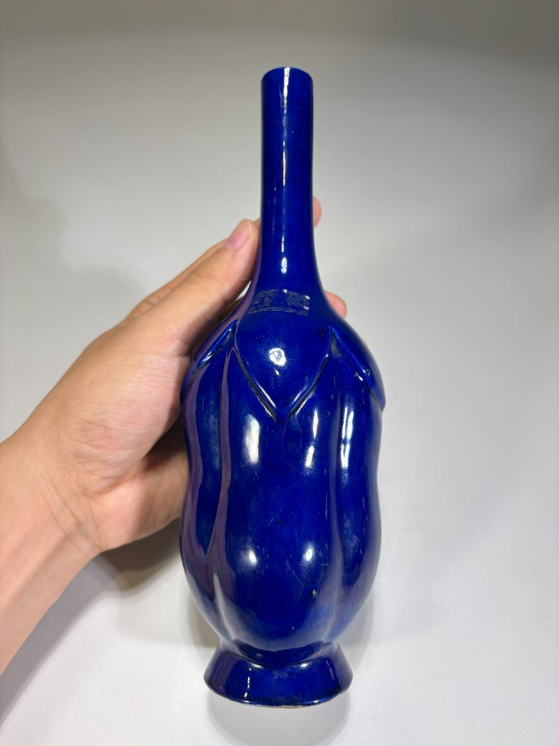 清中期 茄皮紫釉长颈瓶 - 图4