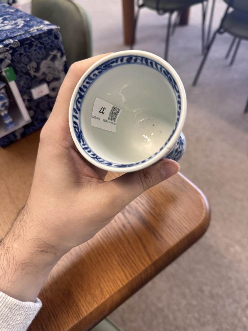 清康熙 青花花卉紋高足盃 | Santos Collection | A Chinese blue and white goblet, Qing dynasty, Kangxi period - 图15