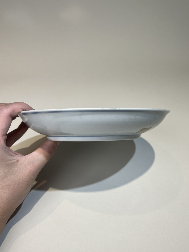 清 粉彩童子戏鸡纹盘 - 图5